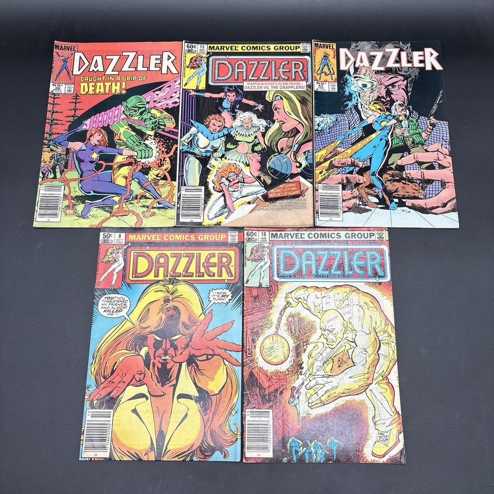 Lot of 5 Dazzler Comics Marvel 1980s Vintage Reader Copies Dazzler Solo Series